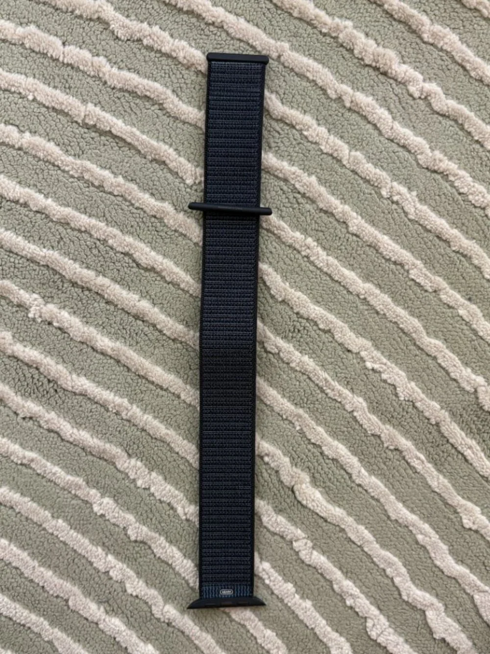 Apple Dark Blue / Black Nylon Sport Loop Apple Watch Band
